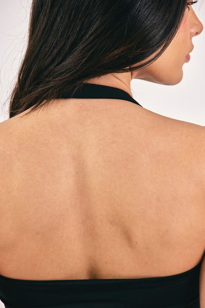 TOP HALTER NEGRO