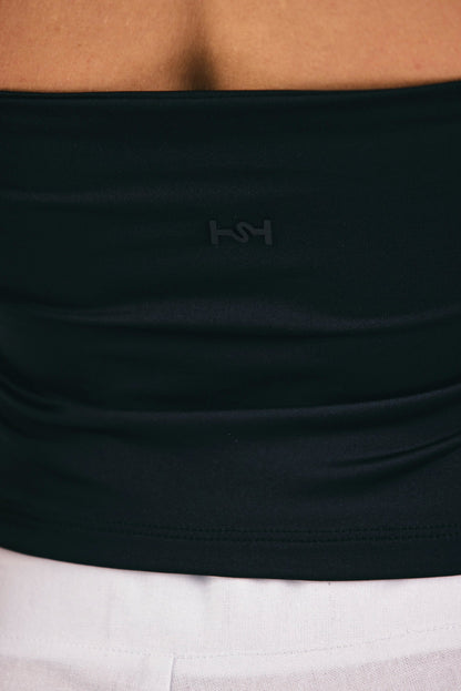TOP HALTER NEGRO