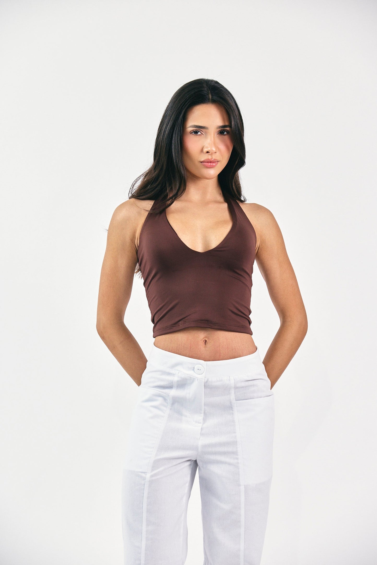 TOP HALTER MOCCA