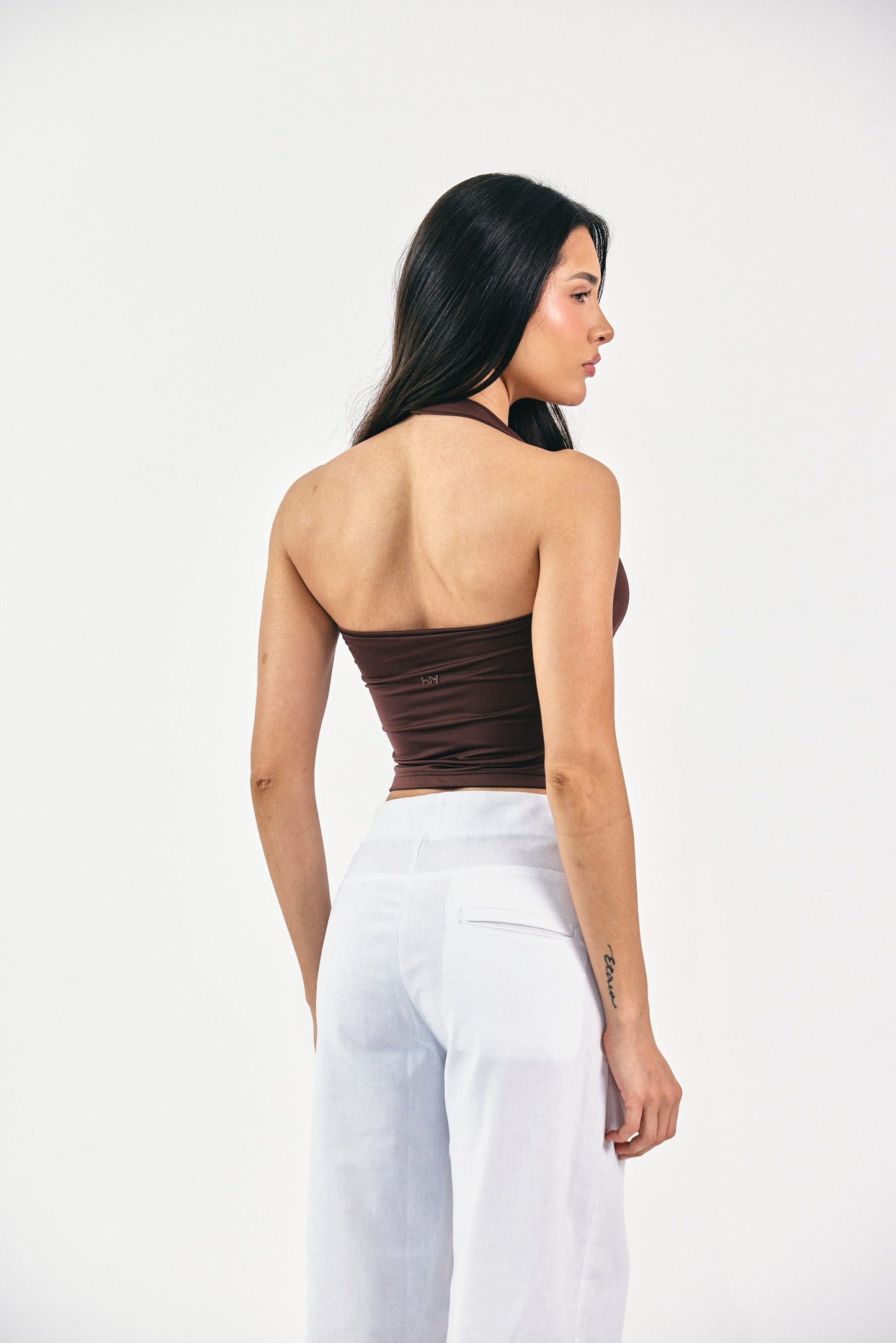 TOP HALTER MOCCA